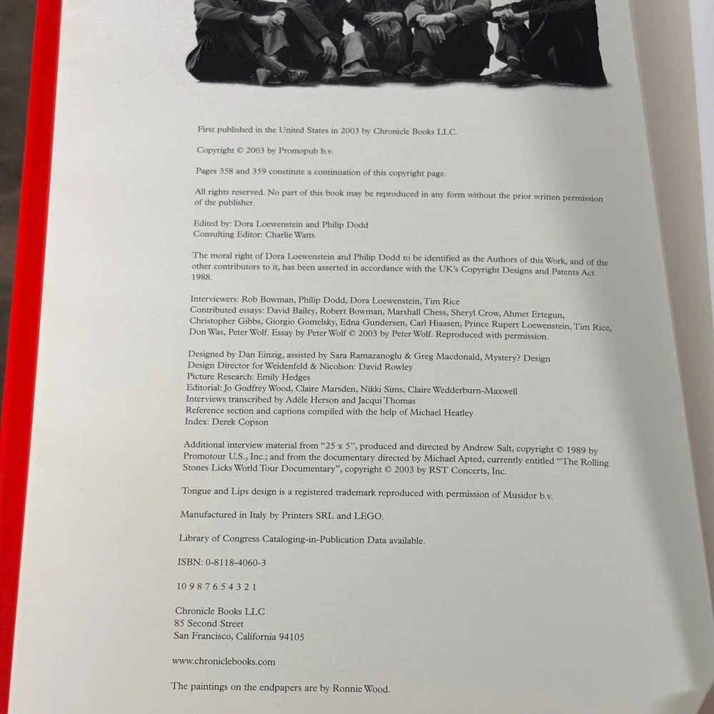 According to The Rolling Stones‎ Book Coffee Table Rock Music